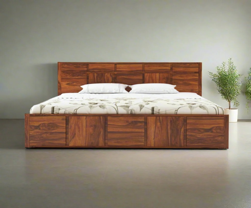King Size Solid Wood Double Bed